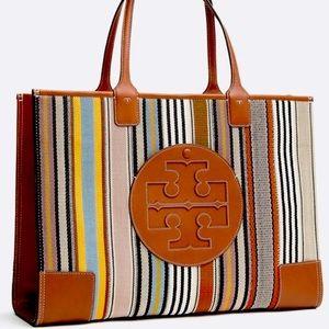 Tory Burch Ella Webbing striped tote
